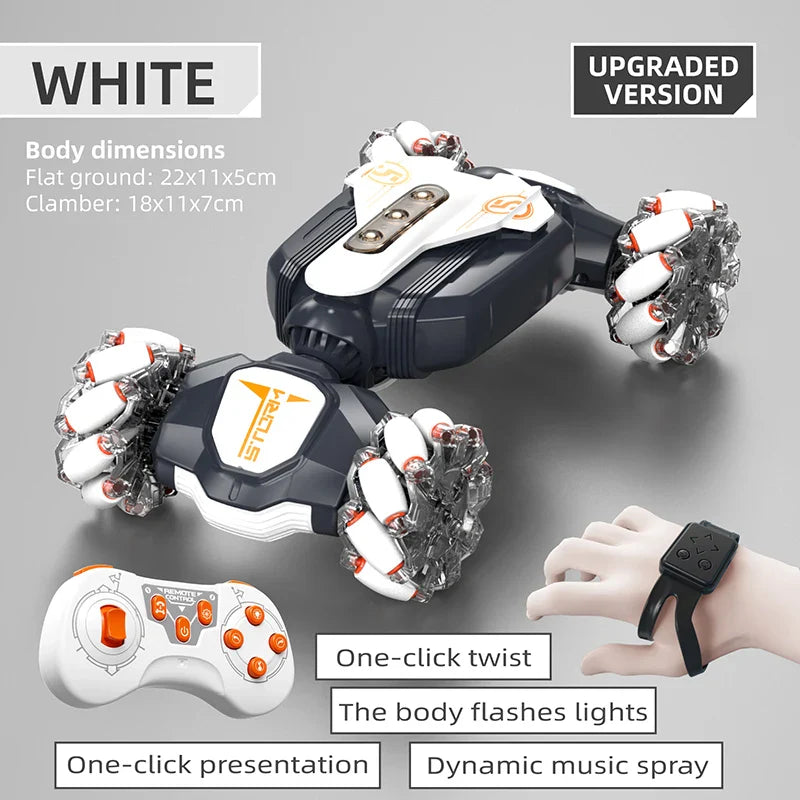 2.4G RC Stunt Car Watch Hand Gestures 360° Rotating Off-road Climbing Remote Control Car Toy For Kids Gift