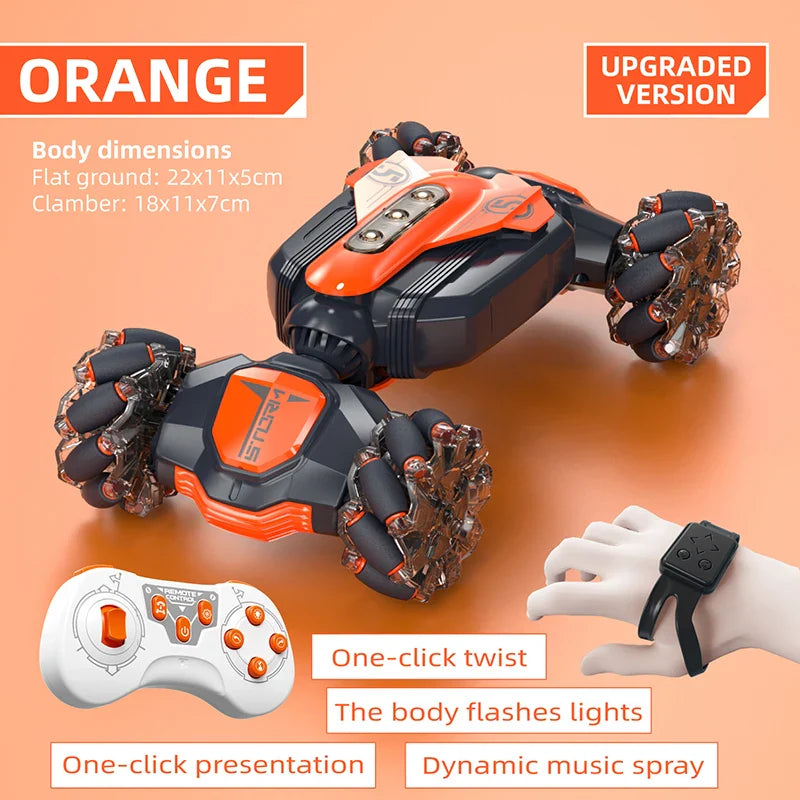 2.4G RC Stunt Car Watch Hand Gestures 360° Rotating Off-road Climbing Remote Control Car Toy For Kids Gift
